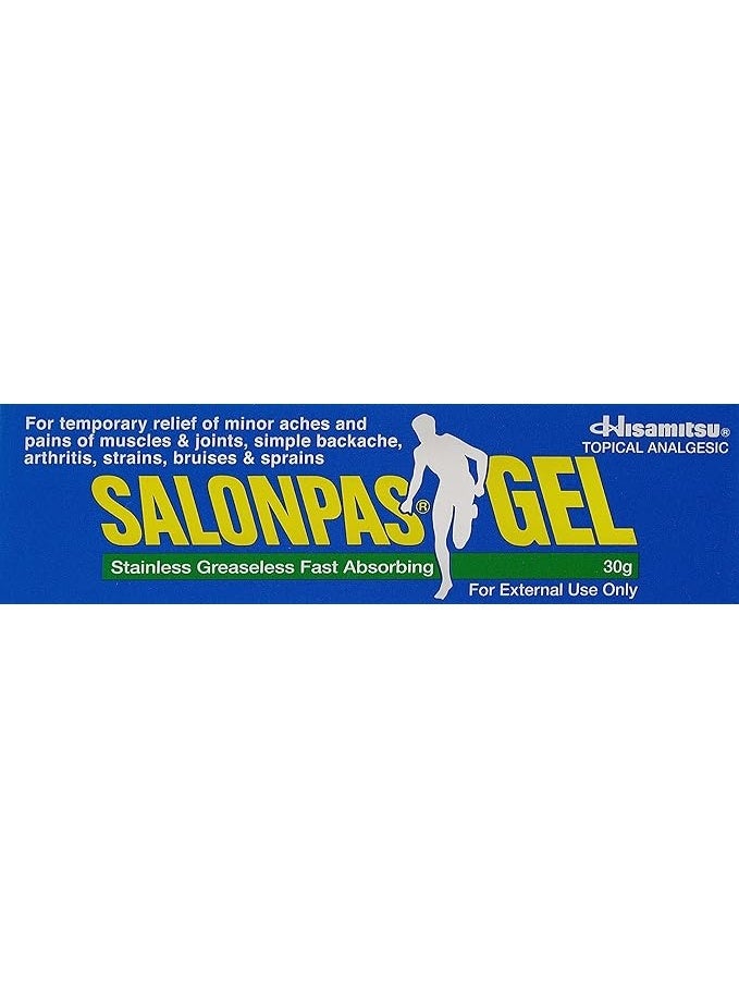 Hisamitsu Salonpas Gel Topical Analgesic For Muscle & Joint Pain Stainless Greaseless & Fast-Absorbing 30G - Image 4